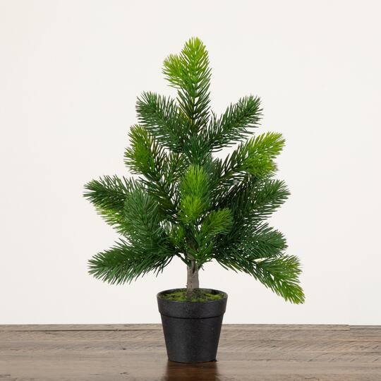 Nearly Natural 18" Unlit Artificial Real Touch Spruce Pine Christmas Tree
